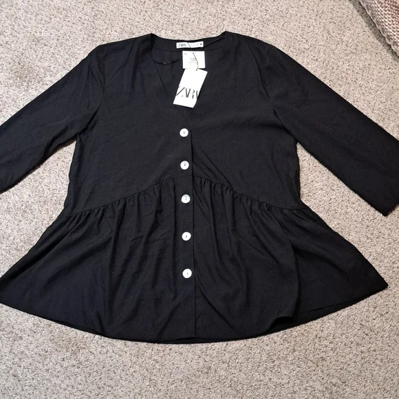 NWT ZARA button down blazer jacket, $79.99 - Picture 1 of 6